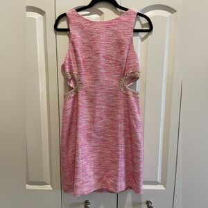 Lilly Pulitzer Pink Tweed Cutout Dress